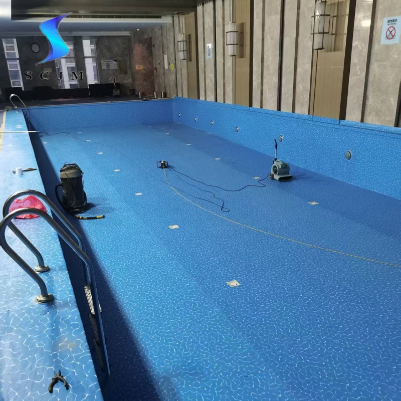 廣西柳州泳池膠膜施工完成